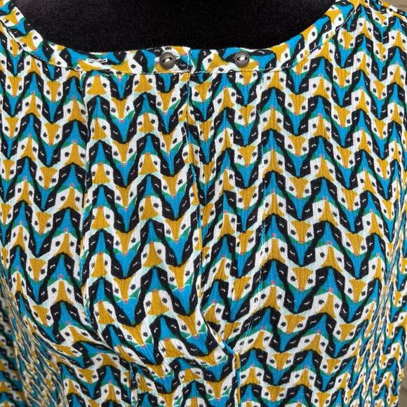 Hinge long sleeve blouse, printed, women's size M - Picture 4 of 7